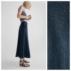 ★ Massimo Dutti★ Unbalanced denim midi skirt 05202602251 ☆Massimo Dutti☆ Unbalanced denim midi skirt Cotton denim